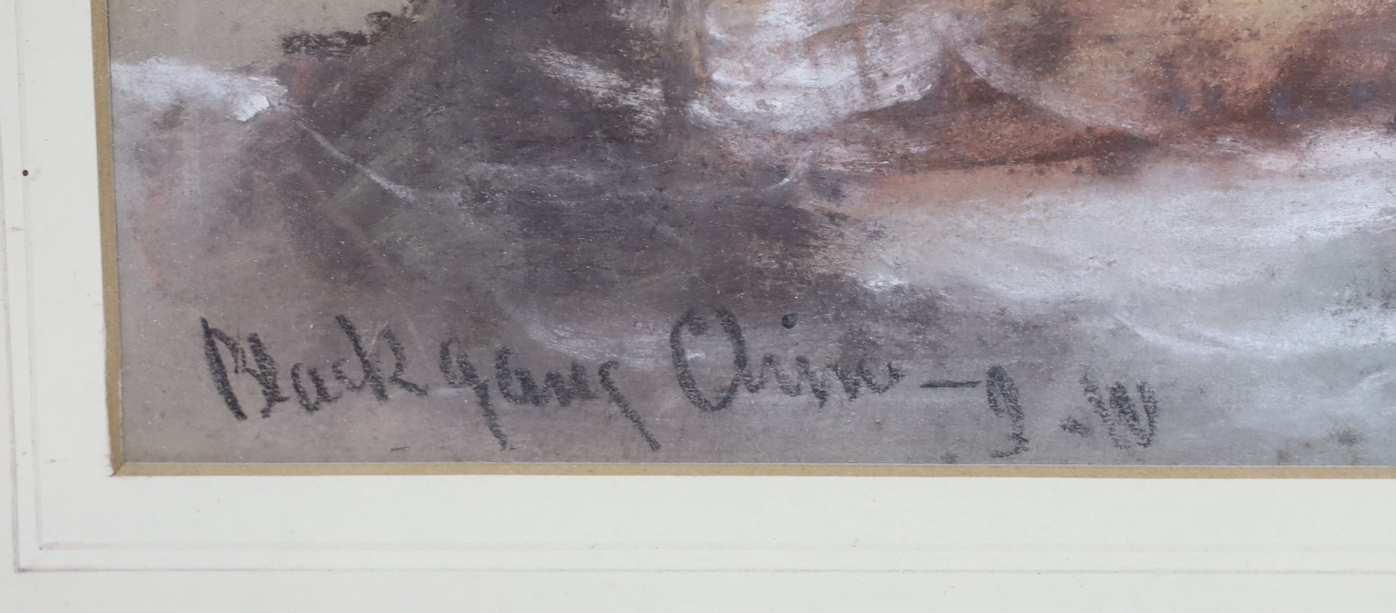 Henry Bright (1810-1873), pastel, 'Blackgang Chine, Isle of Wight', inscribed, Agnew & Sons label verso, 32 x 48cm